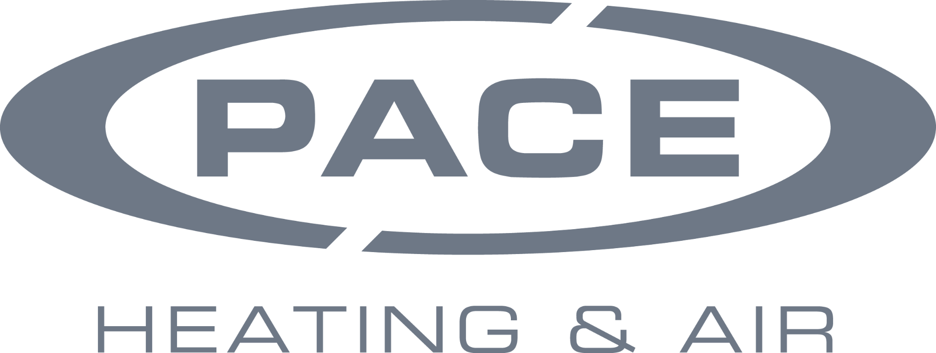 Pace Heating & Air Muted — slate grey logo